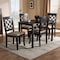 Baxton Studio Verner Sand Upholstered Espresso Finished 5-Piece Wood Dining Set 157-9725-8026 - alternate 4